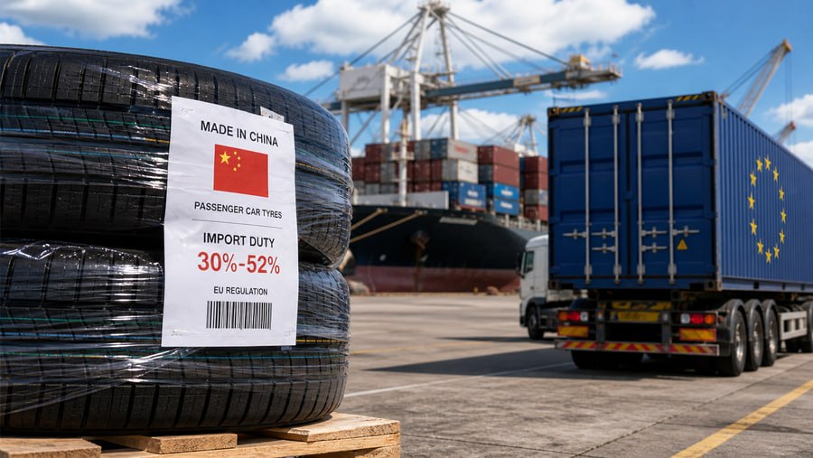 ЕС вводит пошлины в размере 30–52 % на китайские автомобильные шины