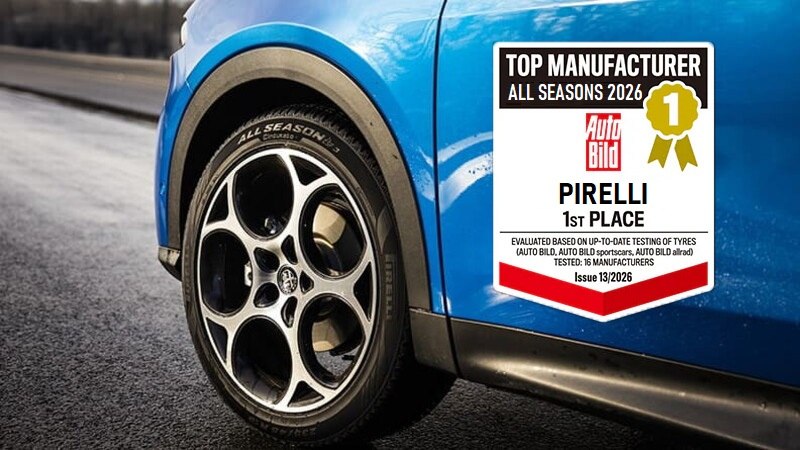 Журнал Auto Bild признал Pirelli лучшим производителем всесезонных шин 2026 года